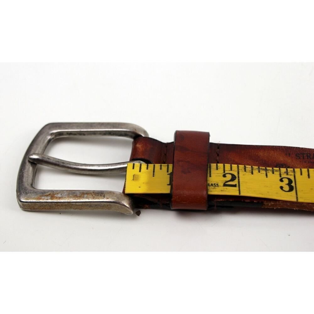 Levi's TAN BROWN GENUINE LEATHER 1 3/8"Wd CASUAL DRESS MEN'S BELT Sz 38/95 (G17 - Picture 11 of 14